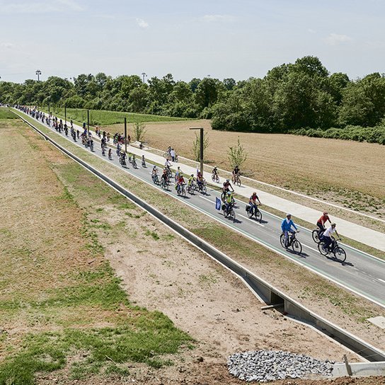 Pressebild zu Fahrradkampagne in Mannheim