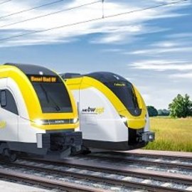 Züge im bwegt-Landesdesign 