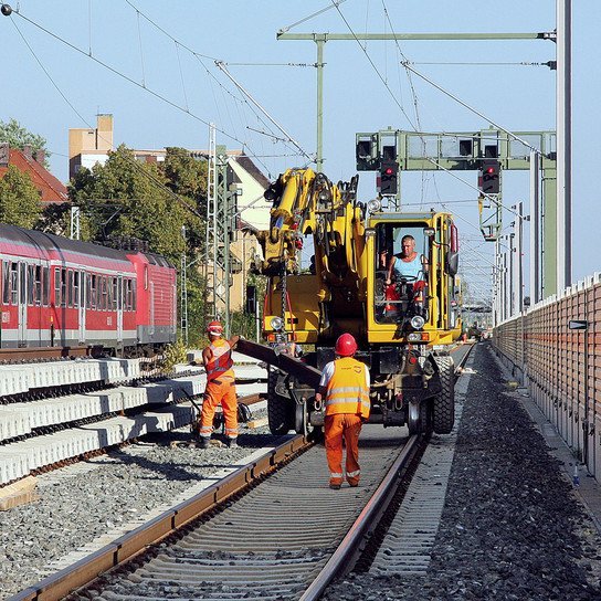 Baustelle im Schienenverkehr
