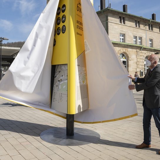 Enthüllung Mobilitätssäule in Schwäbisch-Gmünd