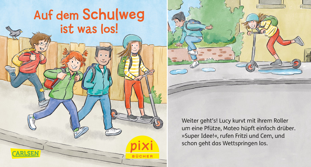 Cover Pixi Buch, "Auf dem Schulweg ist was los!"